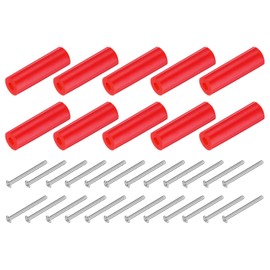 sourcing map 16pcs Electrical Outlet Spacers Extender Kit Include 8pcs 45mm Switch Receptacle Screw Spacers and 8pcs 1-1/2 Inch 6-32 Thread Flat Head Long Socket Screw