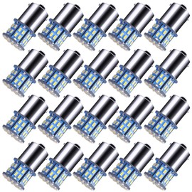 ACOHUIKE 1156 1141 1003 7506 BA15S LED Bulbs Super Bright 3014 50-SMD LED Replacement for 12 Volt RV Camper Trailer Boat Trunk Interior Lights (Cool White, 20)