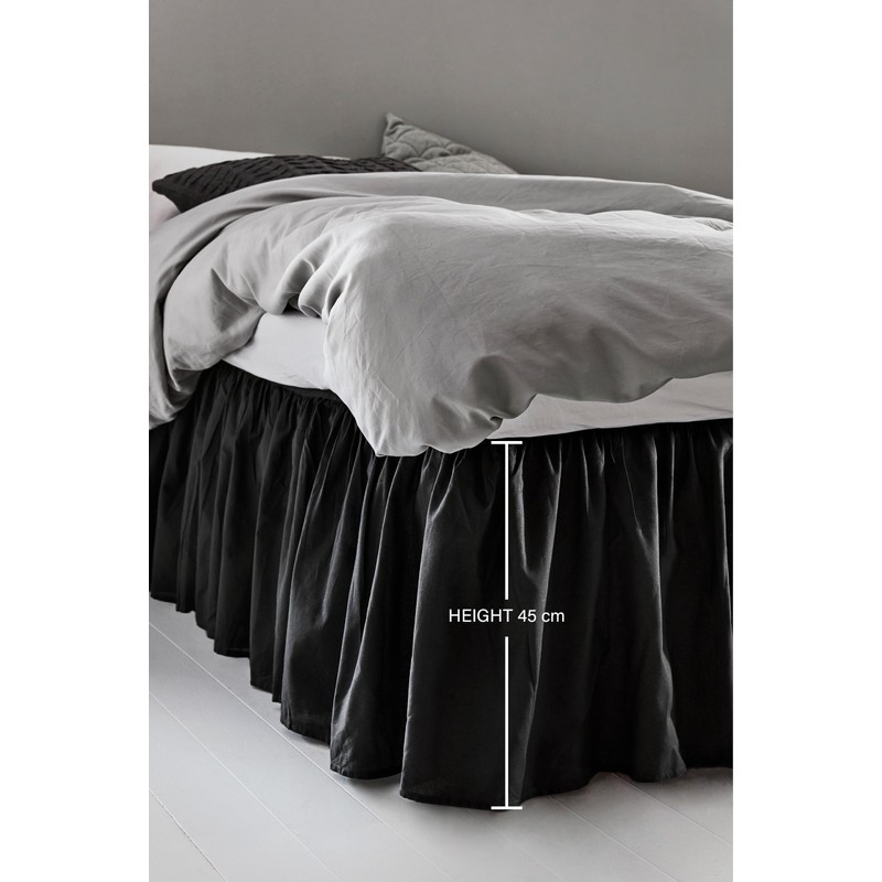 Jotex Zack Valance Bed Skirt Organic Cotton Bed Skirt, Height