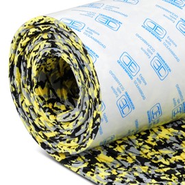 OCEANBROAD Self-Adhesive 96''x16'' Camouflage Boat Flooring Non-Slip Traction Pad EVA Foam Sheet Marine Grip Mat for Boats Surfboard SUP Paddle Board Kayak Yacht, Camo Yellow