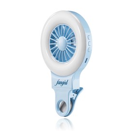 Fangirl by Remi: 2-in-1 Clip on Phone Fan and Selfie Ring Light (Blue)