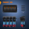 Nilight 4 Gang Rocker Switch Panel with Orange LED Light
