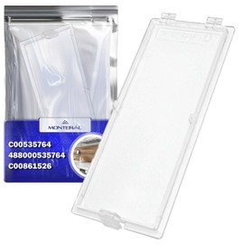 Cooker Hood Light Cover 130x55 mm with Original Code C00535764 488000535764 C00861526 for Whirlpool for Indesit for Hotpoint for Ariston for Bauknecht - Warranty 10 Years - MONTERAL