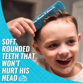 Kids Hair Comb - Soft, Rounded Teeth for Gentle Hair Styling for Kids - No Pulling or Snagging - For All Hair Types and Styles - Made of Cellulose Ace