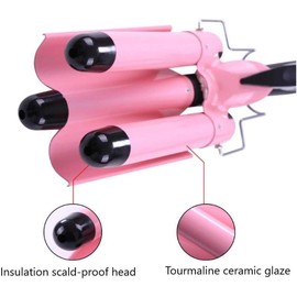 3 Jumbo Barrel Curling Iron Wand 32mm Hair Waver Temperature Adjustable Ceramic Big Waves Hair Crimper (1.25'') - Size: 32mm