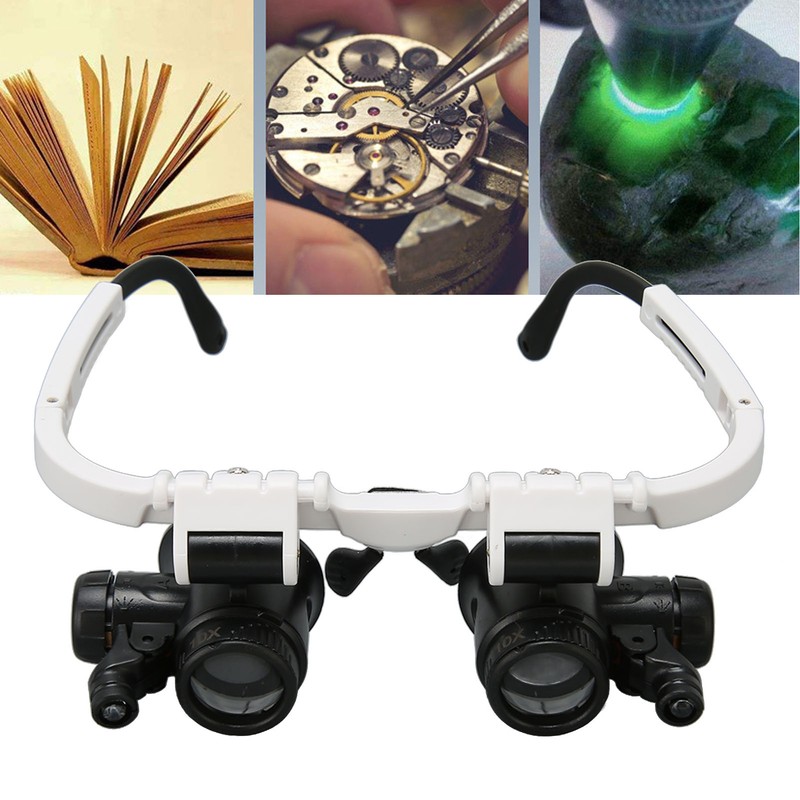 Headband Magnifier 7x 10x 15x 25x LED Illuminated Magnifying Glasses