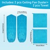 4 PCS Ceiling Fan Duster Kits,100% Microfibre Fan Blade Cleaner