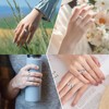 Eowppue 9pcs Stainless Steel Rings,Men's Silver Rings Stainless Steel Spinner
