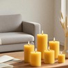 Natural Beeswax Candles Set of 6, Handmade Beeswax Pillar Candles