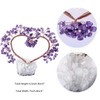 Rockcloud Handmade Love Heart Shape Crystal Money Tree with Natural