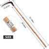 EcoDigiLife Solid Wood Long Handle Weeding Sickle, 30cm Extended Blade
