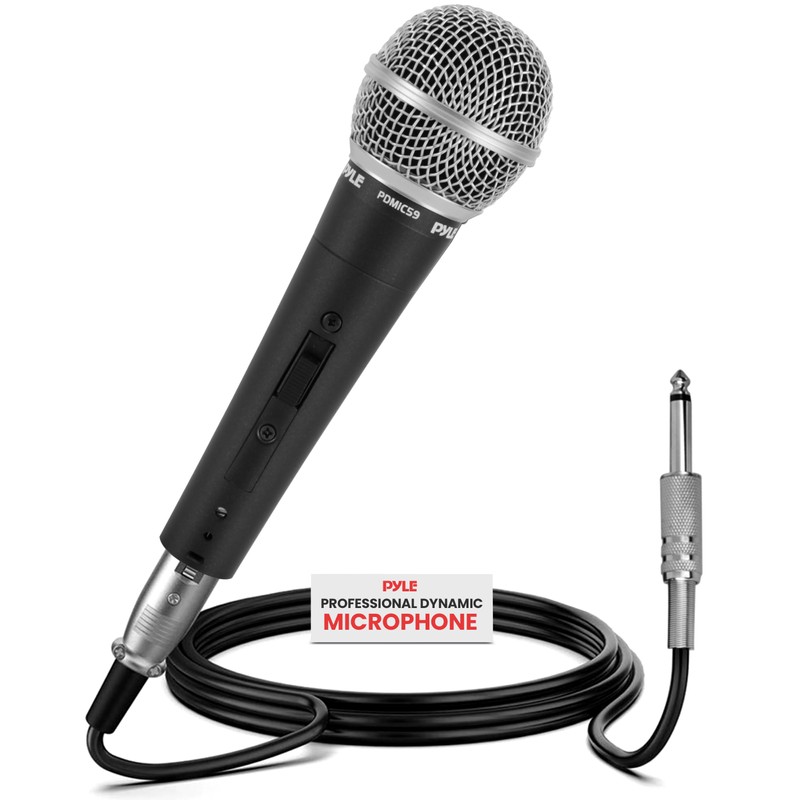Pyle PDMIC59 - Micrófono vocal dinámico profesional, micrófono de mano