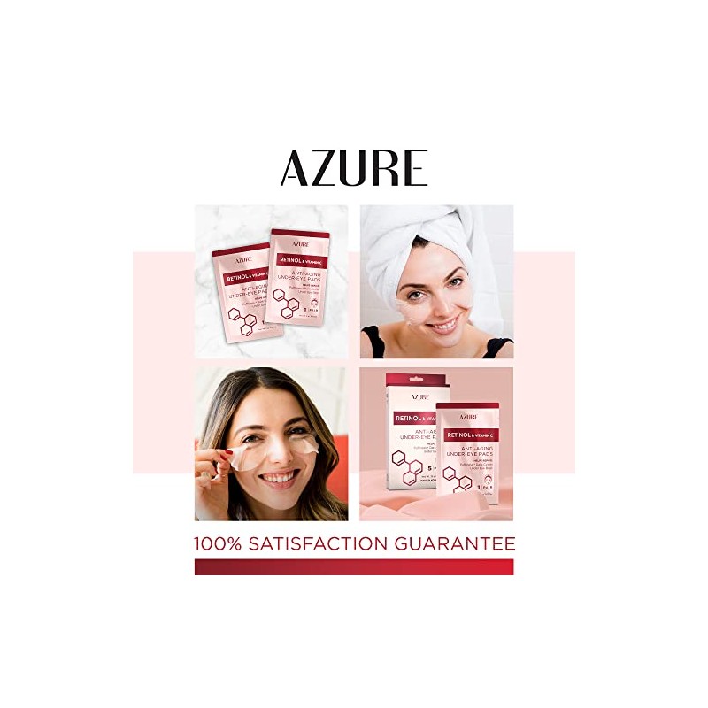 AZURE Almohadillas antienvejecimiento para debajo de los ojos con retinol