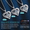 CDE Women's Necklace 925 Silver Chain Women's Moissanite Heart Pendant
