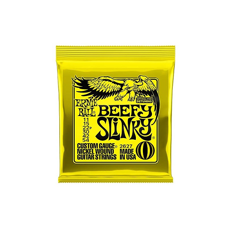 Ernie Ball Guitar Strings, Beefy Slinky Electric-0.011-.054 (6 Pack Bundle),