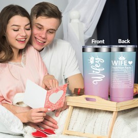 DOEARTE Mothers Day Gift for Wife - Wife Gifts from Husband - Wedding, Anniversary, Christmas Gift for Wifey - Romantic I Love You Gifts for Her - 20oz Tumbler