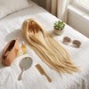 Pelucas Largas y Rectas Doradas, Pelucas Doradas para Mujeres, Peluca