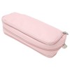 Pen Pencil Case 3 Compartments Canvas Portable Large Capacity Pencil