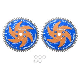 Kozelo 2pcs Circular Saw Blade - [7-1/4-inch x 60 Teeth x 5/8-inch Arbor] Circular Cutting Blade with 5/8" to 3/8" Washer Adapter for Woodworking Plastic Use, 0.102-inch Kerf