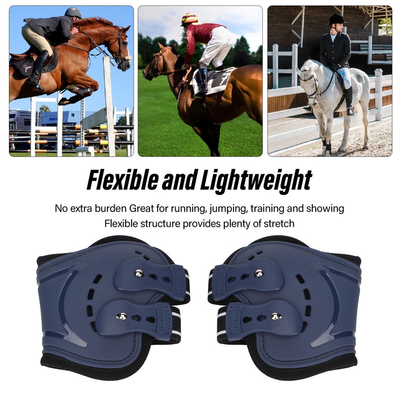 Horse Hind Leg Boots Breathable Adjustable Impact Absorbing Prevent Slip