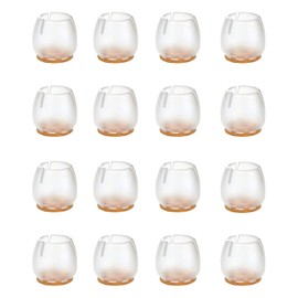 Maydahui 16PCS Round Chair Leg Caps Floors Protector Silicone Furniture Table Feet Covers Felt Slider Glide Pads Fit Round Leg Diameter 1-1/2 to 1-2/3 inch(37-42 mm)