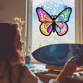 Butterfly Suncatcher Gifts for Window Hanging, Thank You Birthday Gifts for Women Friendship Sister Best Friend, Sometimes You Forget Your Awesome Retirement Gift for Woman