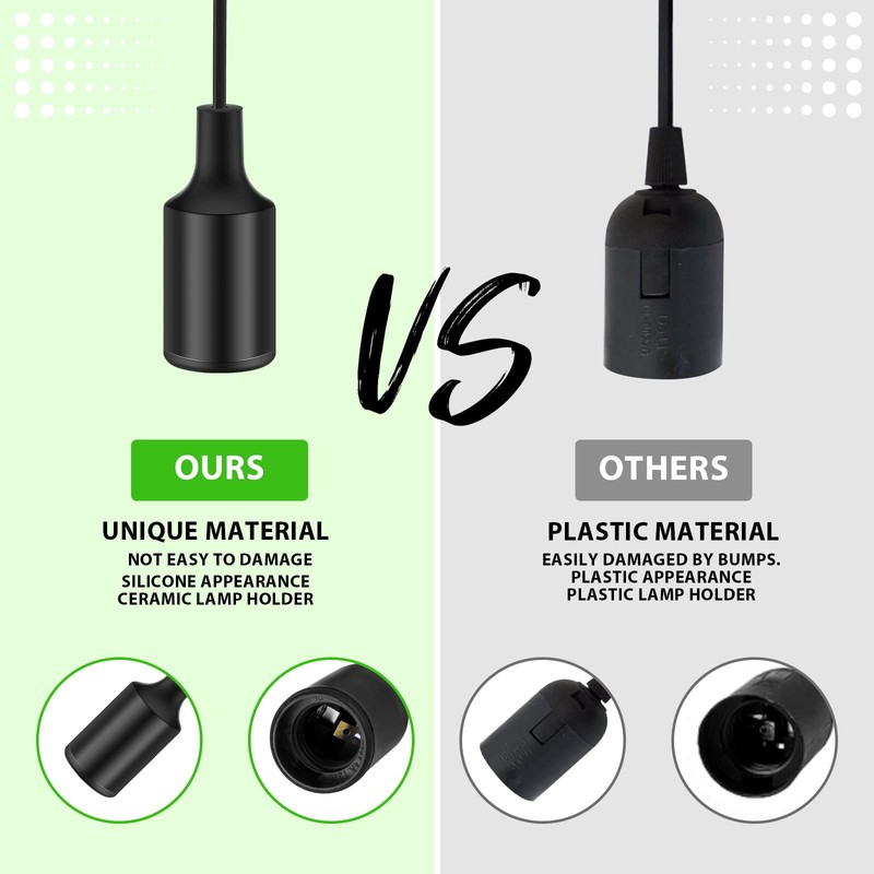 10 Pack Hanging Light Cord Pendant Light Cord with Switch