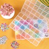 UKKQES 2PCS 28 Grids Clear Stackable Plastic Organizer Storage Box