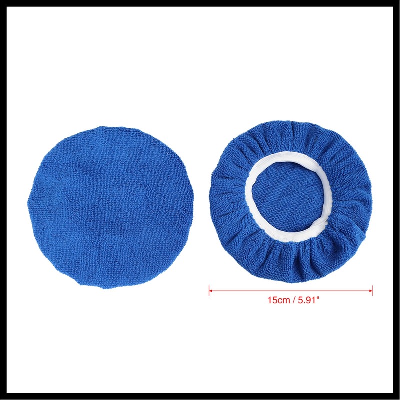 Hihaha 10pcs 5-6 Inch Soft Microfiber Car Waxing Polisher Pad