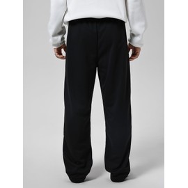 SOLY HUX Mens Sweatpants with Pockets Joggers Casual Straight Leg Sweat Pants Drawstring Waist Trousers Streetwear Solid Black L