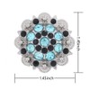 xinqida Flower Rhinestone Conchos Crystal Leathercraft Conchos with Screws Back，12