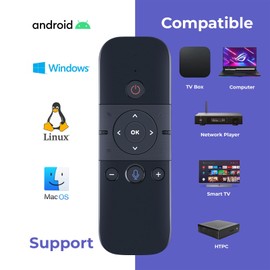 PZL New M8 Air Mouse Voice Replacement Remote Control with Mini Keyboard for Nvidia Shield/Android TV Box/Projector/PC/HTPC/All-in-one PC