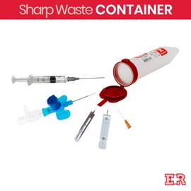 Ever Ready First Aid Porta Sharps Transportable Sharps Container with Locking Mechanism