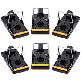 WisProtek Mouse Traps,6 Pack Heavy Duty Reusable Rat Traps that Kill Instantly, High Sensitive Mice Catcher for UK Homes, Safe and Effective Rodent Trap for Home, Kitchen, Garage & Garden