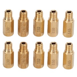 Aramox Main Nozzle Kit, Carburettor Nozzles Nozzle Set, 10 Pieces/Set Carburettor Main Nozzle Kit 130 132 135 138 140 142 145 148 150 152 Replacement for Keihin PWK PE OKO Koso