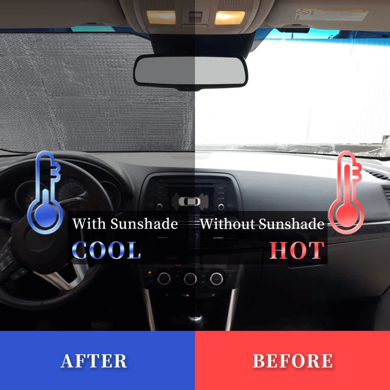 VunKo Front Window Car Sun Shade Windshield- Funny Female Eyes