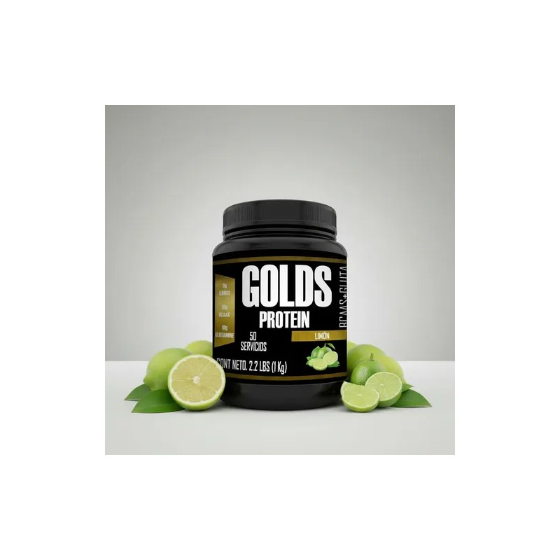 Suplemento Bcaas Glutamina Golds Protein 1kg 50servi Polvo