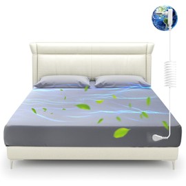 Hearth & Harbor King Grounding Sheets - 10% Pure Silver Fiber + 90% Organic Cotton - Grounded Sheet Earth Connected Bedding Fitted Earth Sheets with Grounding Cord