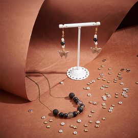 PH PandaHall 600pcs Small Heishi Beads, 5mm Flat Round Plastic Beads Mini Disc Coin Loose Beads Rondelle Spacer Beads for Hawaiian Earring Choker Anklet Bracelet Necklace Jewelry Making