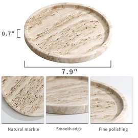 100% Natural Luxury Marble Small Hand Towel Tray Holder Organizer, Makeup Bathroom Holder,Bathroom Sink Vanity Trays