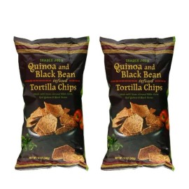Trader Joe's 2 Packs Trader Joe's Quinoa & Black Bean Infused Tortilla Chips 12 OZ Each Pack