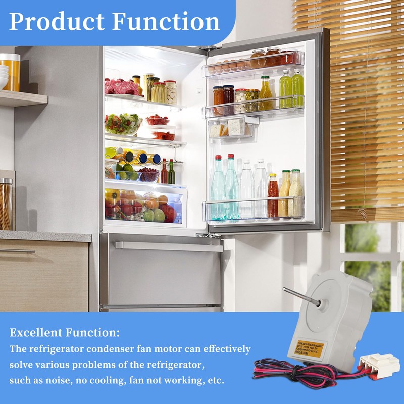 EAU61524007 ODM-001F Refrigerator Evaporator Fan Motor Replacement,Compatible with LG, Kenmore