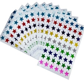 Teacher Stickers Label, 1/2 inch Star Reward Sticker for Teacher (Colorful)