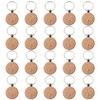 Keboyoe Pack of 20 Wooden Key Chains, Lucky Charm Key
