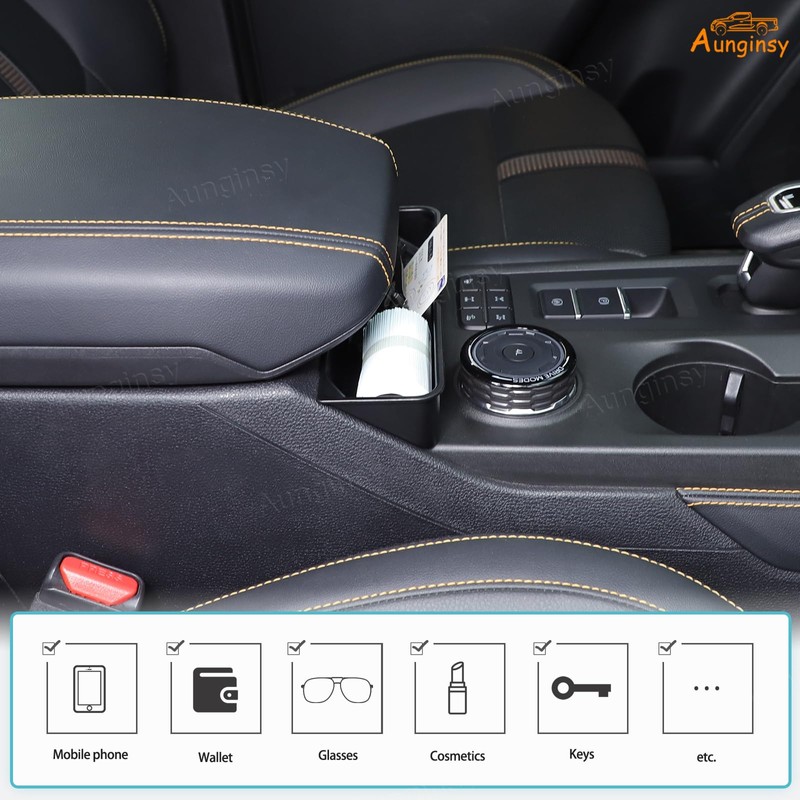 Aunginsy Center Console Armrest Hanging Storage Box Compatible with Ford