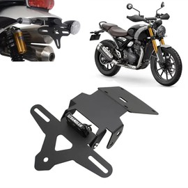For speed400 scrambler400X License Plate Holder Bracket Speed 400 Scrambler 400 X Motorcycle Tail Tidy Fender Eliminator LED Light (scrambler LOGO)