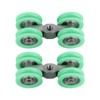 2Pcs UShaped Wheels Stainless Steel 4Wheel Small Rollers Shower Door