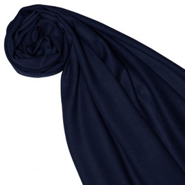 Lorenzo Cana 78300 Luxury Pashmina Women's Scarf Shawl 100% Cashmere Light Cuddly Soft Cashmere Scarf Cashmere Pashmina Plain Dark Blue