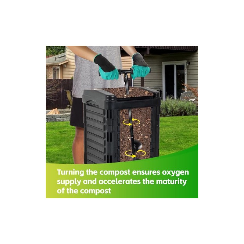 Compost Aerator Tool Turner and Mixing Tool for Outdoor Compost