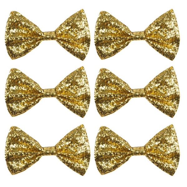 Boland - Glitter bow tie, size approx. 13 cm, elastic